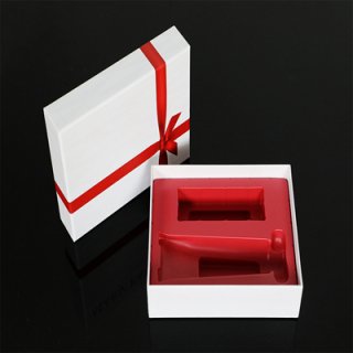 红色植绒吸塑包装盒